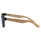 a pair of sunglasses with a wooden frame