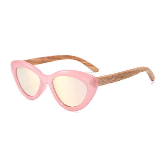 Yogaz Pink Kitty Bamboo Sunglasses - YOGAZ