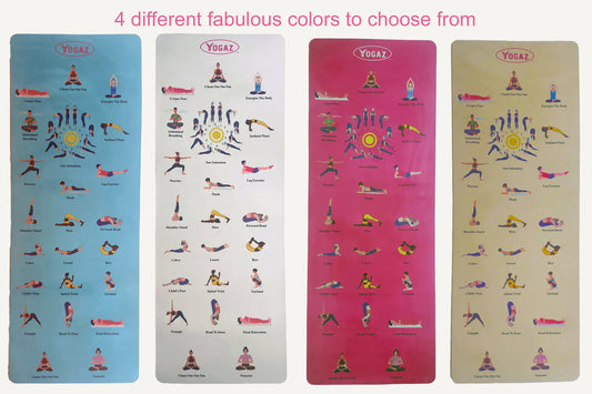 Yoga at Home 3D Suede Texture Self-Teaching Yoga Mat - Learn with Founder of YOGAZ Barbara - YOGAZ