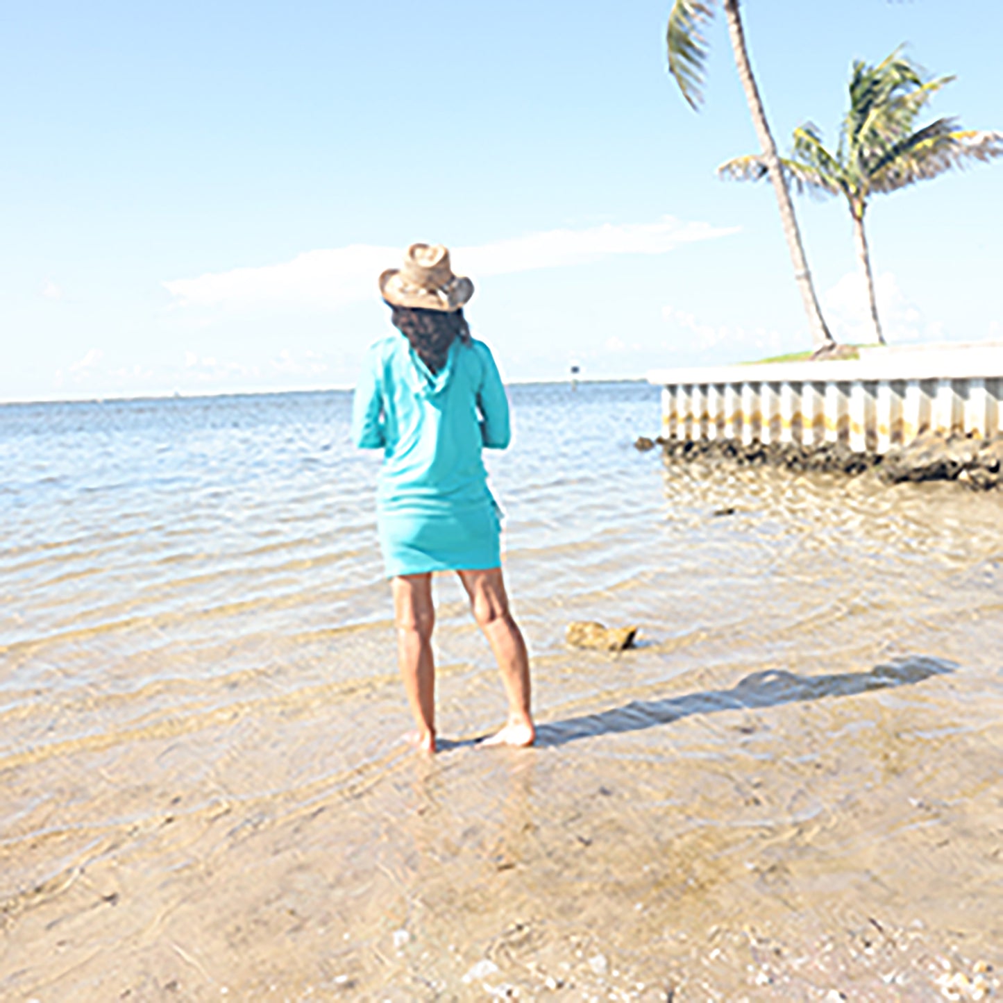 Aqua Colored Eco Friendly Modal Fabric Skort - YOGAZ
