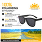 Real Bamboo Wood Polarized Sunglasses with Metal Arms - UV400 Cat 3 Lenses