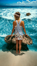 Load image into Gallery viewer, YOGAZ Nautical Skort Ocean Life Print with matching sun visor available Sizes Extra Extra Small to XXL
