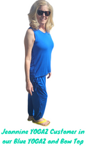 Load image into Gallery viewer, YOGAZ Eco-Friendly Bamboo Fabric Luxurious BOW Tank Top Royal Blue
