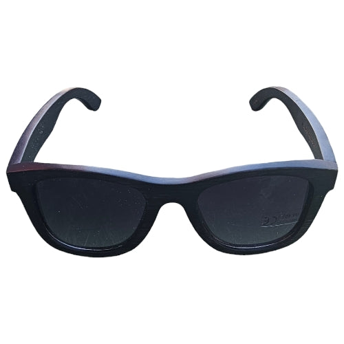 All Wood Black Bamboo Sunglasses Dark Brown all wood frames and sides -with Polarized UV400 Lenses - YOGAZ