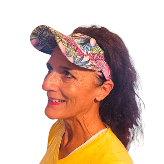 Flamingo Matching Sun Visor - UV Protection and Stylish Design - YOGAZ
