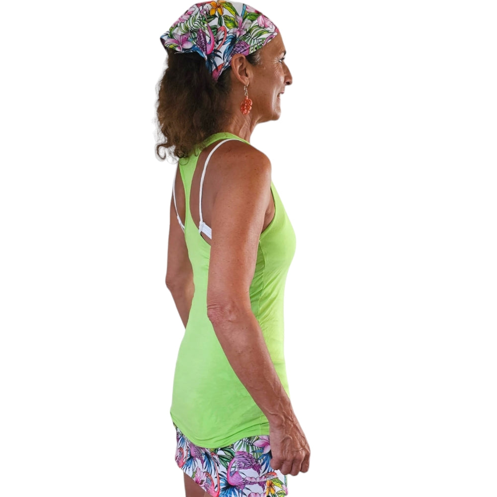 Bamboo Eco Freindly Green Racer Back Tank Top - YOGAZ