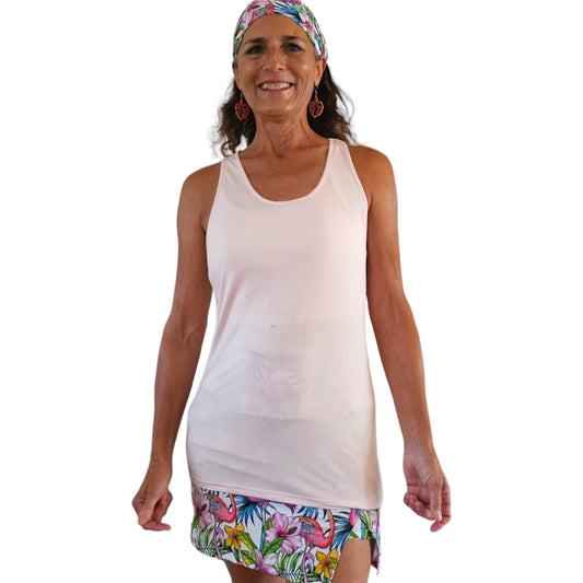 Bamboo Eco Freindly Light Rose Tank Top - YOGAZ