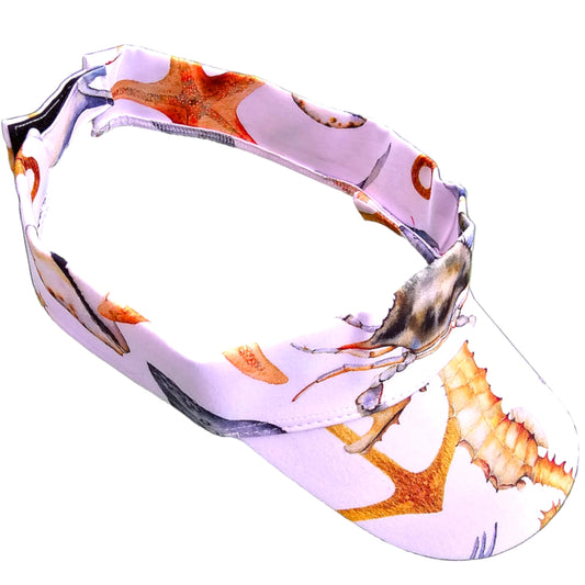 Sea Lion Ocean Life Nautical Skort Matching Sun Visor Adjustable Size Hat - YOGAZ