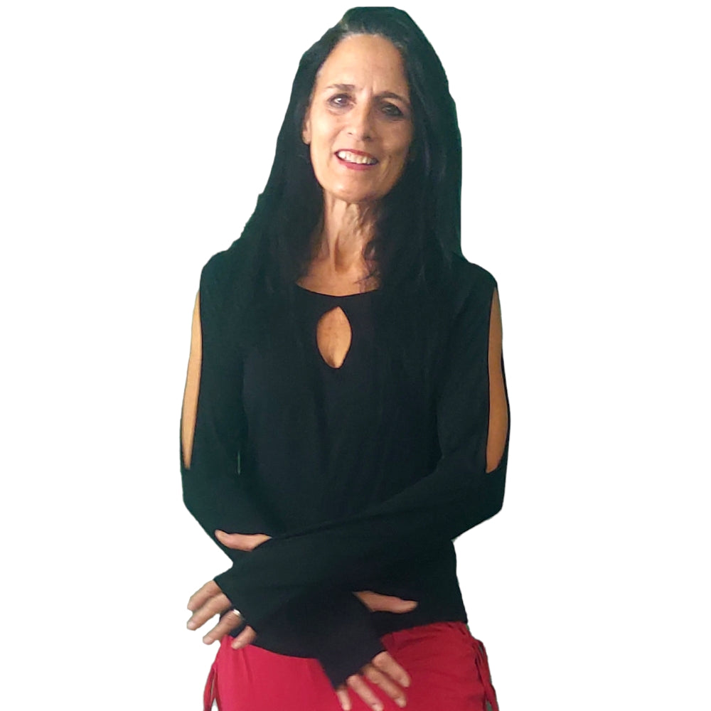 YOGAZ Eco-Friendly Bamboo Breathe Black Long Sleeve Shirt - YOGAZ