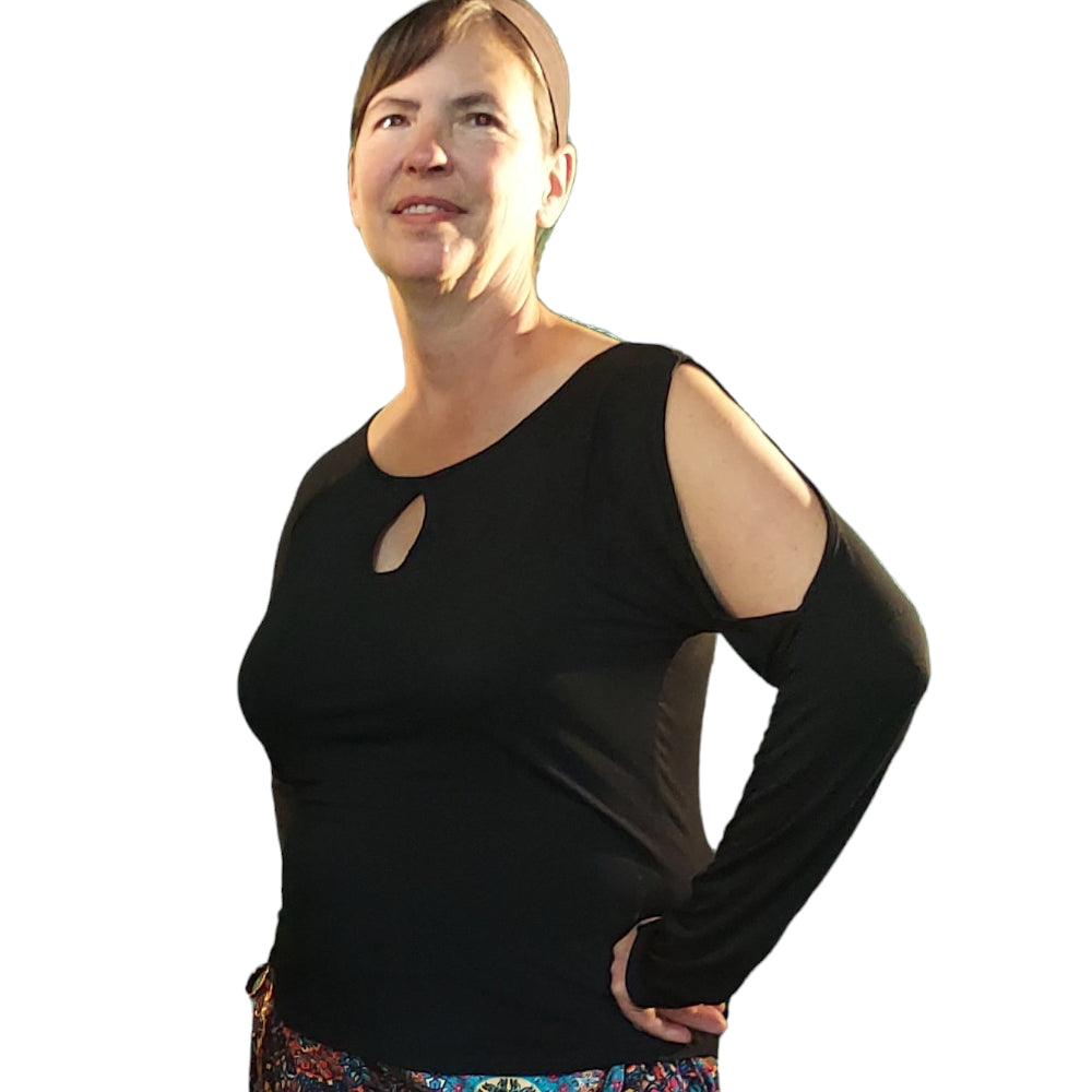 YOGAZ Eco-Friendly Bamboo Breathe Black Long Sleeve Shirt - YOGAZ