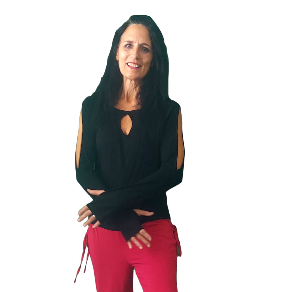 YOGAZ Eco-Friendly Bamboo Breathe Black Long Sleeve Shirt - YOGAZ