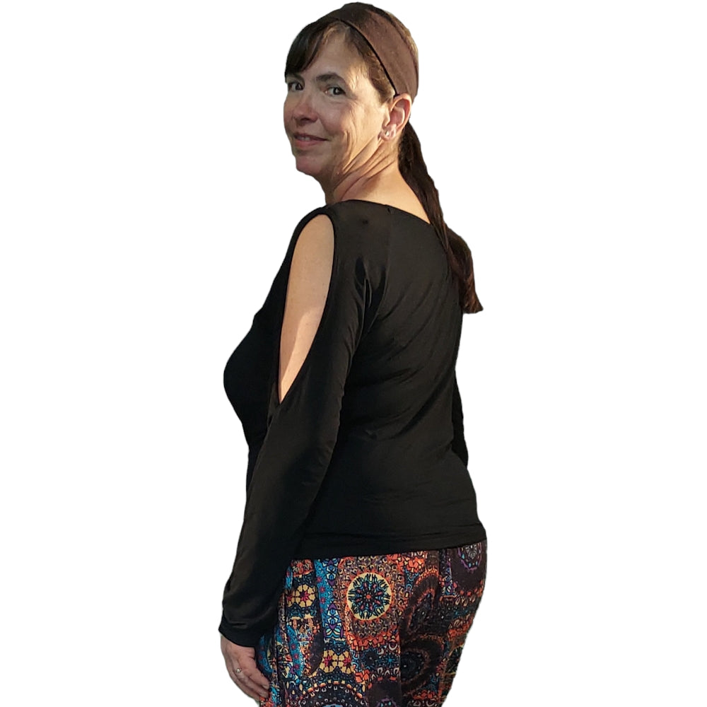 YOGAZ Eco-Friendly Bamboo Breathe Black Long Sleeve Shirt - YOGAZ