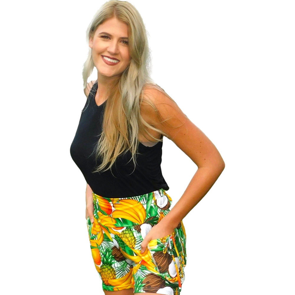 Yogaz Tooty Fruity Fun Print Shorts - YOGAZ