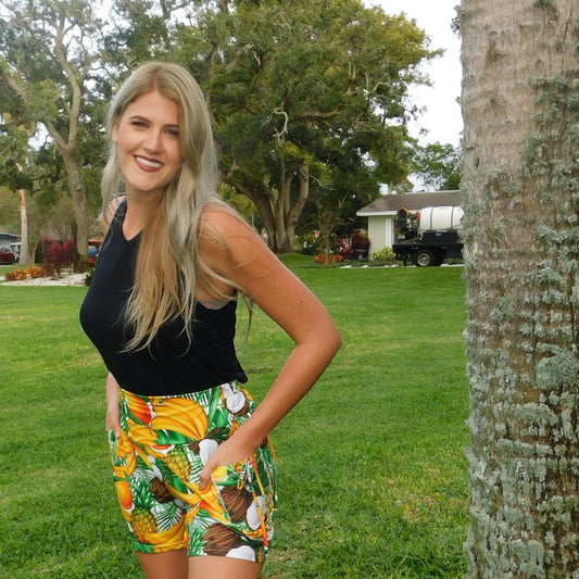 Yogaz Tooty Fruity Fun Print Shorts - YOGAZ