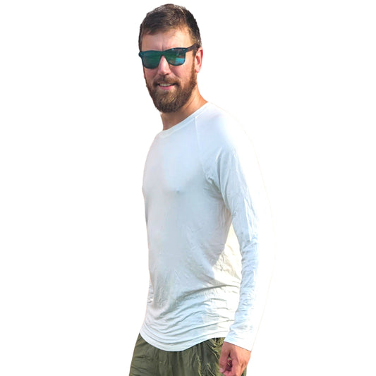 Bamboo UV Protectant Long Sleeve Shirt - Soft, Hypoallergenic, Moisture-Wicking, Antibacterial - YOGAZ