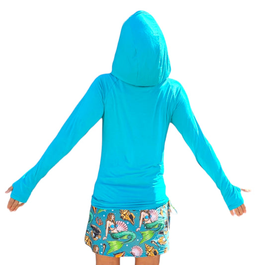New Aqua Cool Bamboo Hoodie - UV50 Protection & Breathable Fabric - Sizes XS-3XL - YOGAZ