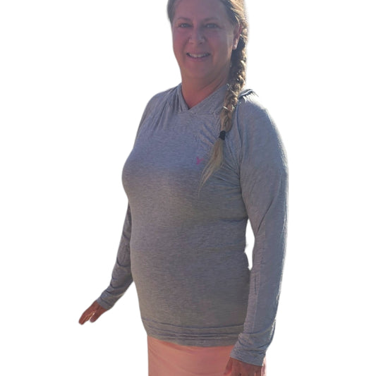 New Bamboo Hoodie - Grey - UV 50 Protection & Breathable - Sizes XS-3XL - YOGAZ