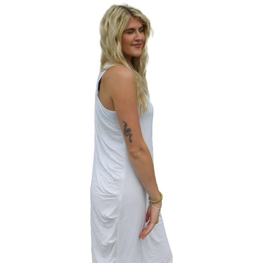 Yogaz New Eco Friendly Bamboo Ivory Swimsuit Cover-Sun Dress is called "Wave". It's super cute, elegant and so comfortable. - YOGAZ