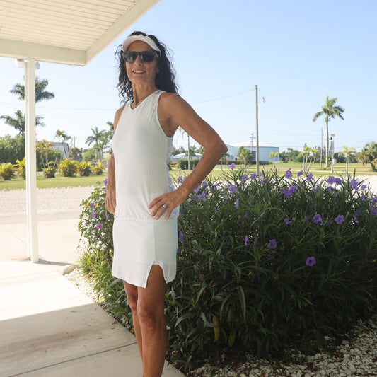 YOGAZ White Eco Friendly Modal Fabric Skort - YOGAZ