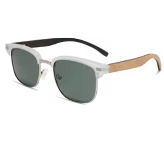 YOGAZ Cool Silver Low Profile Bamboo Sunglasses - YOGAZ