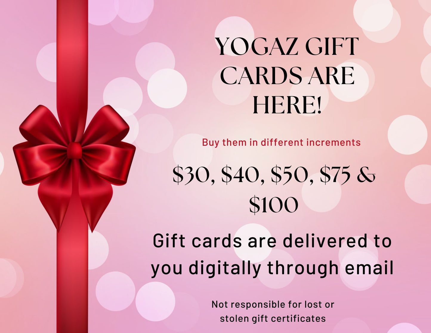 YOGAZ Gift Cards