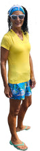 Load image into Gallery viewer, YOGAZ Bamboo UV Protectant V-Neck T-Shirts Yellow Sizes XXS to XXL
