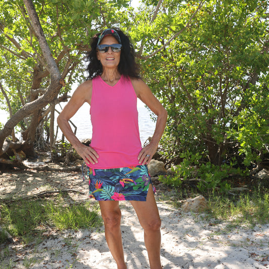 YOGAZ Eco-Friendly Modal BOW Tank Top Pink - YOGAZ