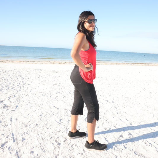 Black Modal Fabric Capris - YOGAZ