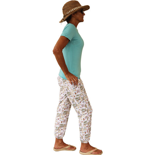 Blue Eco-Friendly Modal UV Protectant V-Neck T-Shirt - YOGAZ