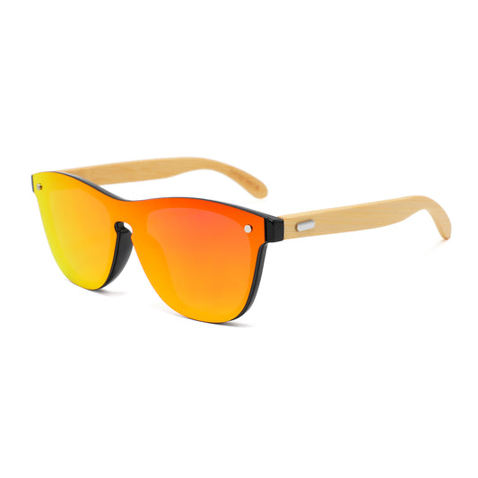 Handmade Bamboo Sunglasses Gold Lense - YOGAZ