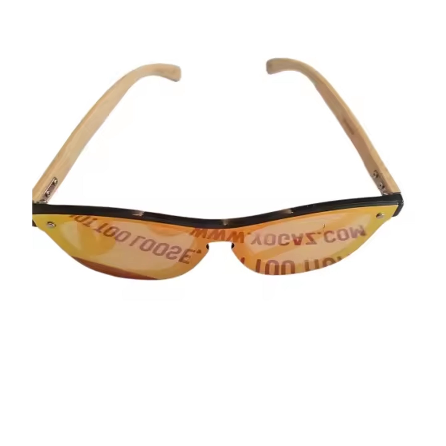 Handmade Bamboo Sunglasses Gold Lense - YOGAZ