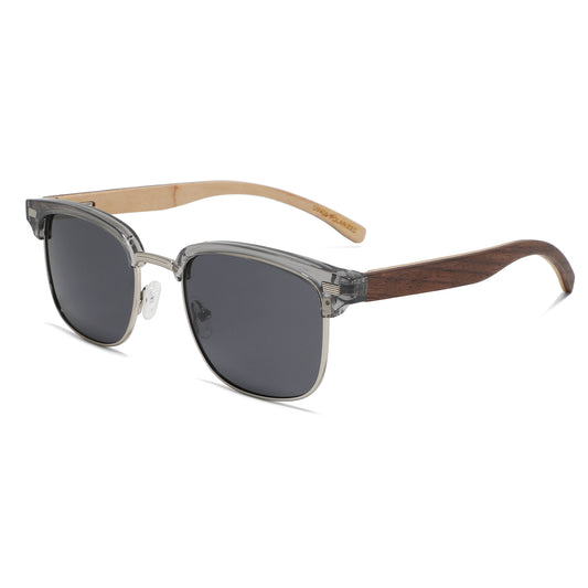 YOGAZ Cool Gray Low Profile Bamboo Sunglasses - YOGAZ