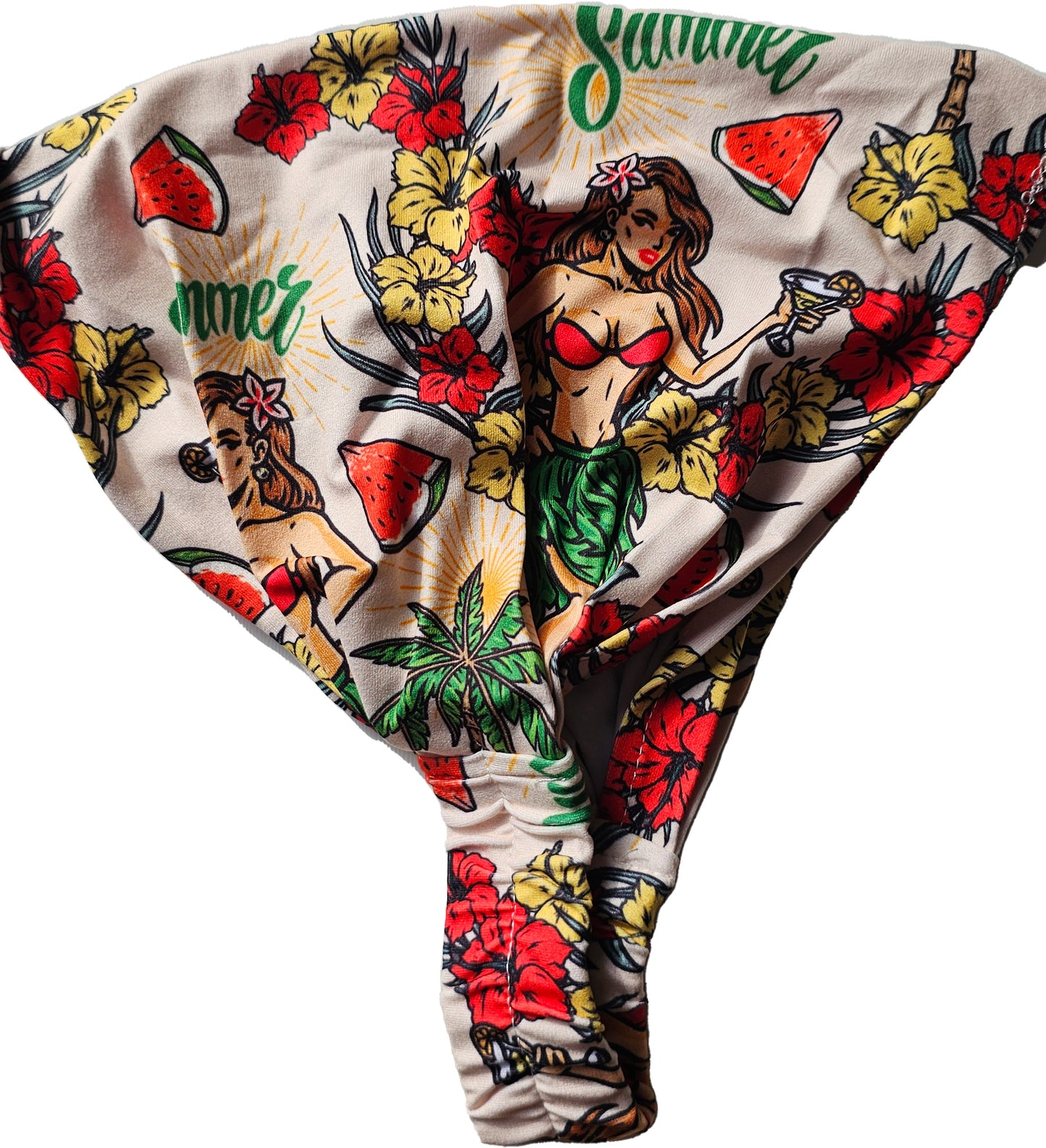 a women's hula girl hawaiian design bandana