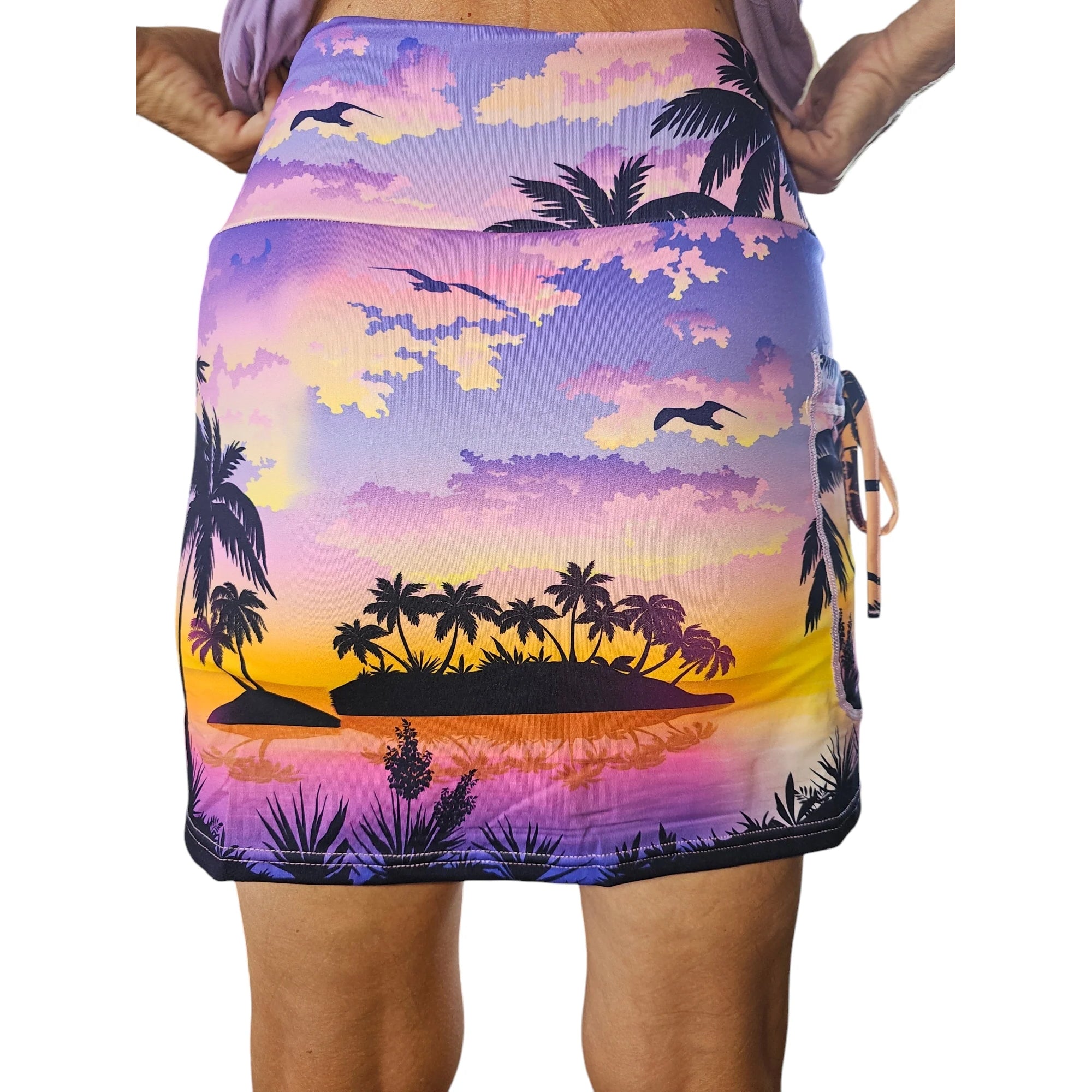Lavendar Weave Flounce Skort