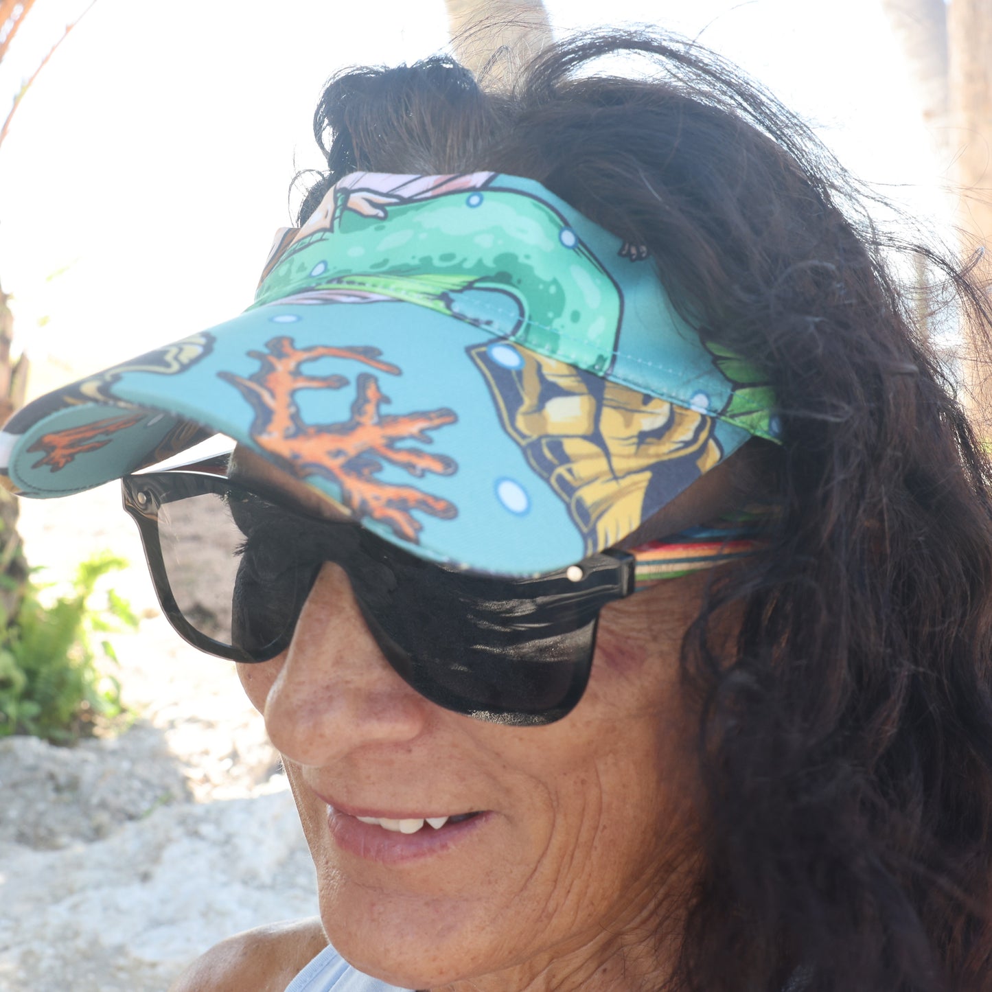 Mermaid Sun Visor with Adjustable Strap & UV Protection - YOGAZ
