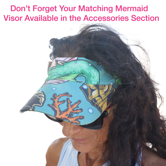 Mermaid Sun Visor with Adjustable Strap & UV Protection - YOGAZ