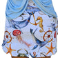 YOGAZ Nautical Skort Ocean Life Print with matching sun visor available Sizes Extra Extra Small to XXL