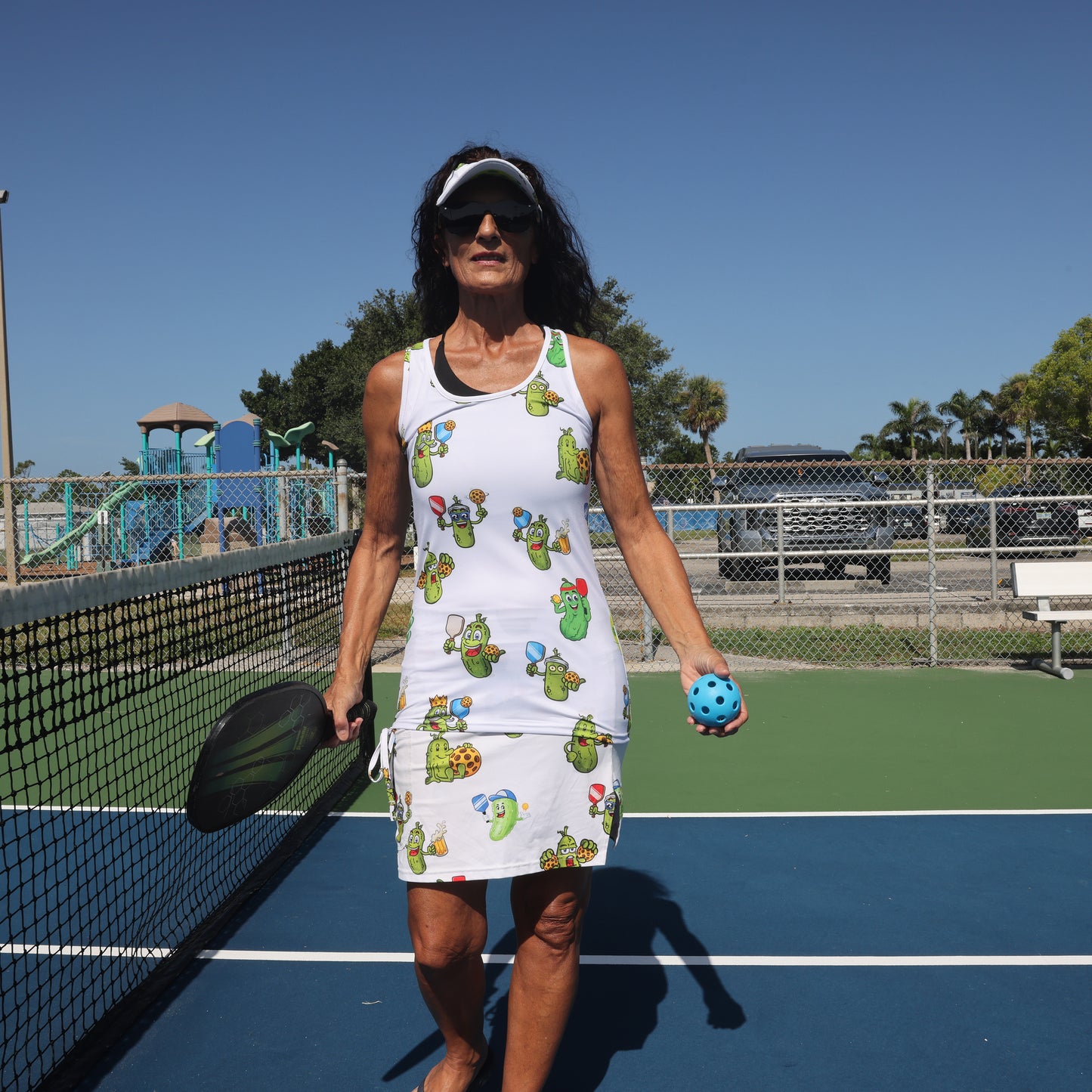 Pickles Playing Pickleball Skorts - YOGAZ