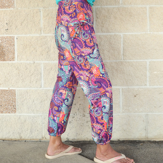 Beautiful Batik purple orange and green YOGAZ