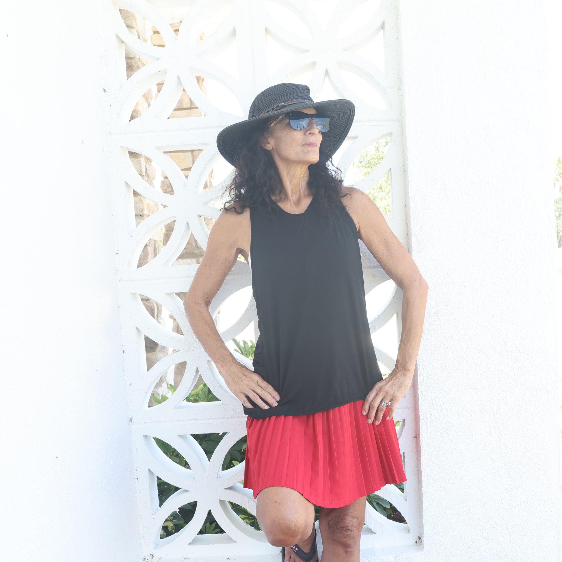 Red Pleated Skort - YOGAZ