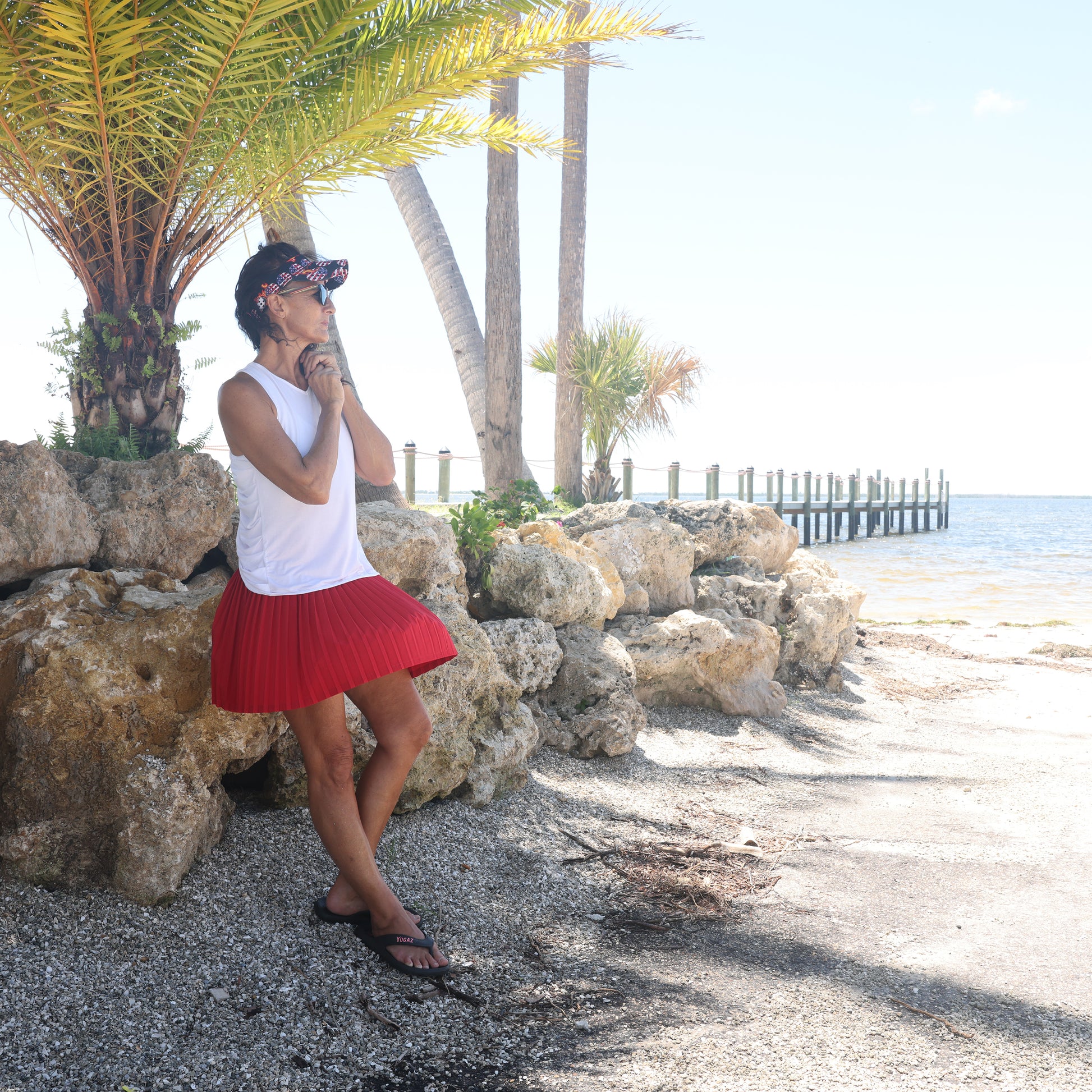 Red Pleated Skort - YOGAZ