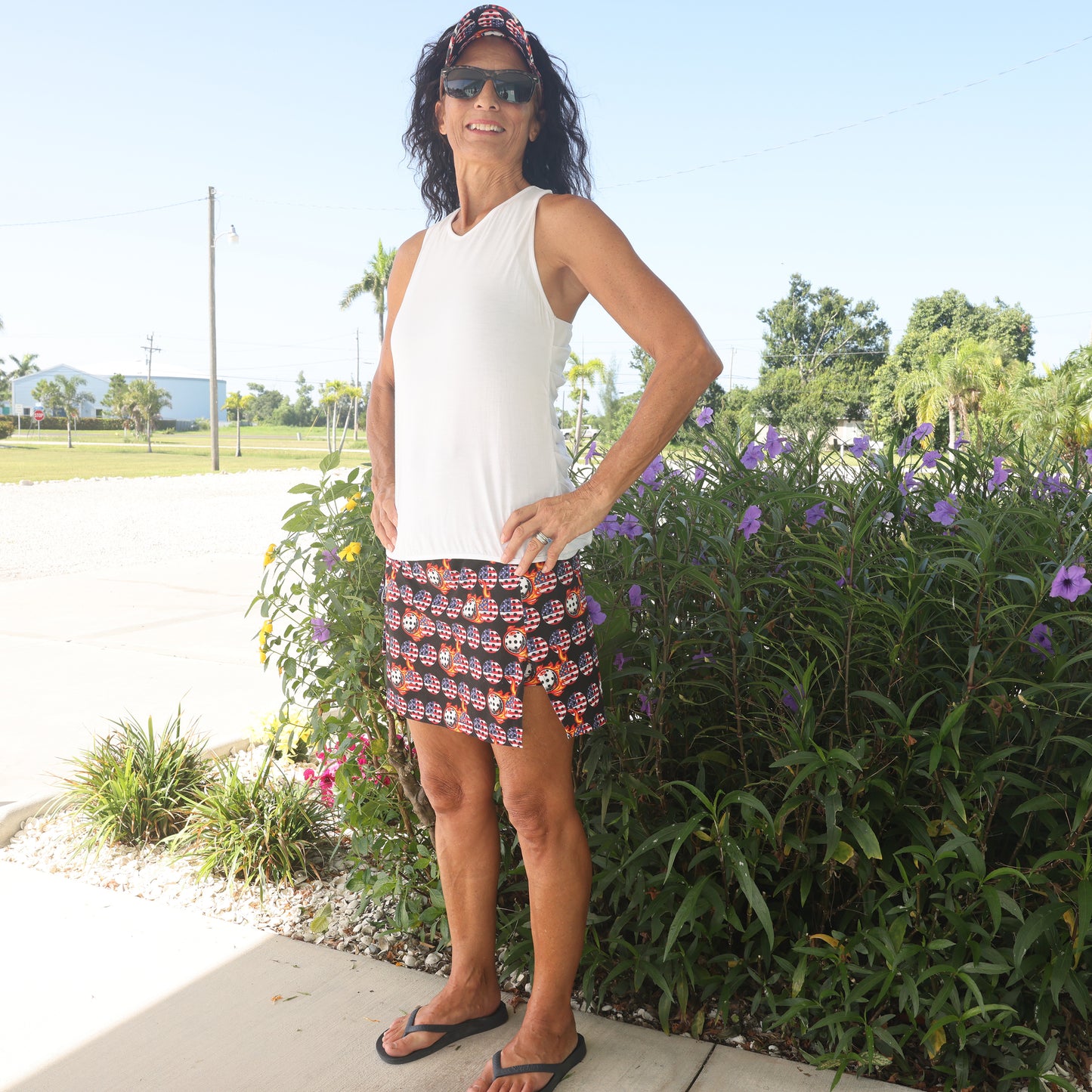 Skort Red, White & Blue USA - YOGAZ