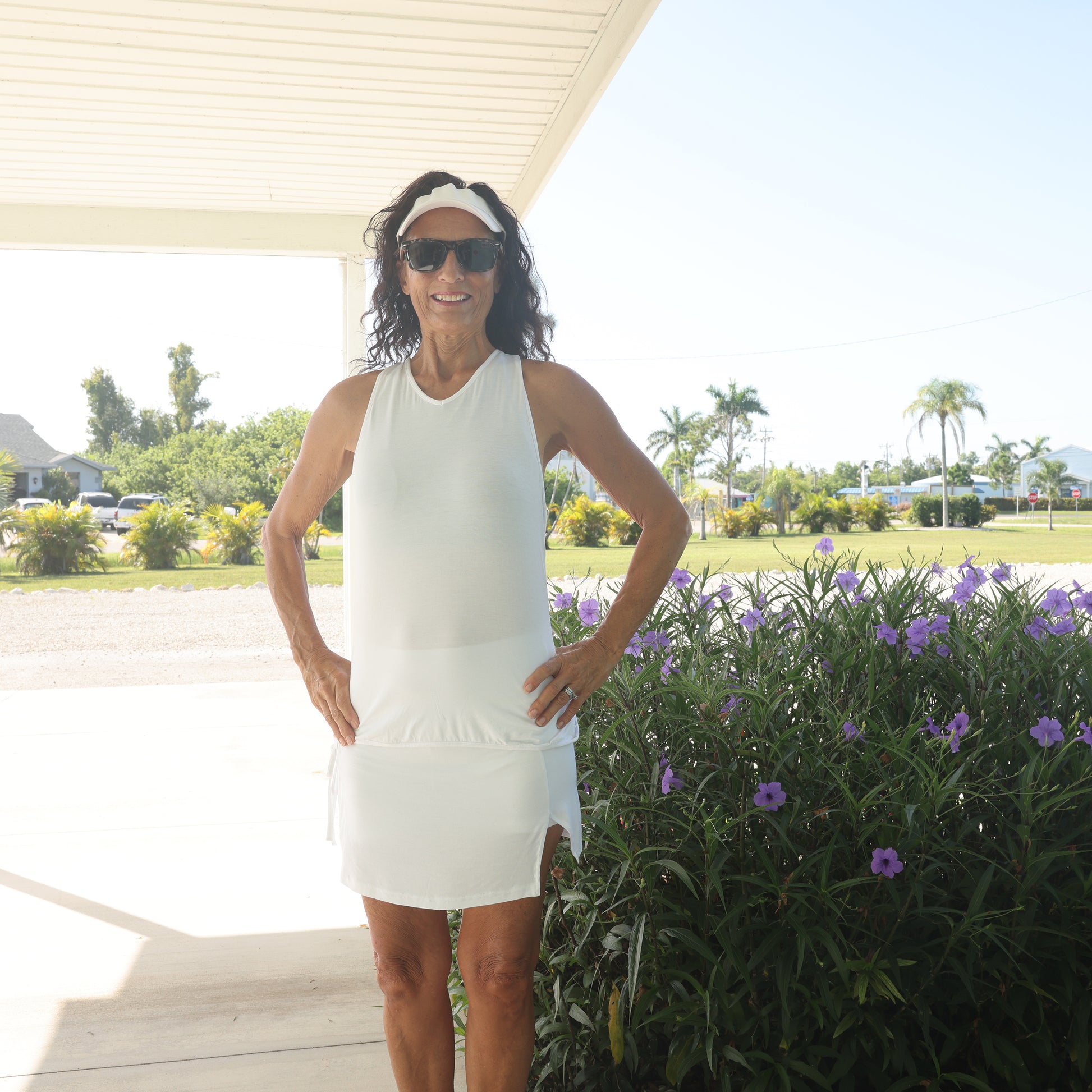 YOGAZ White Eco Friendly Modal Fabric Skort - YOGAZ