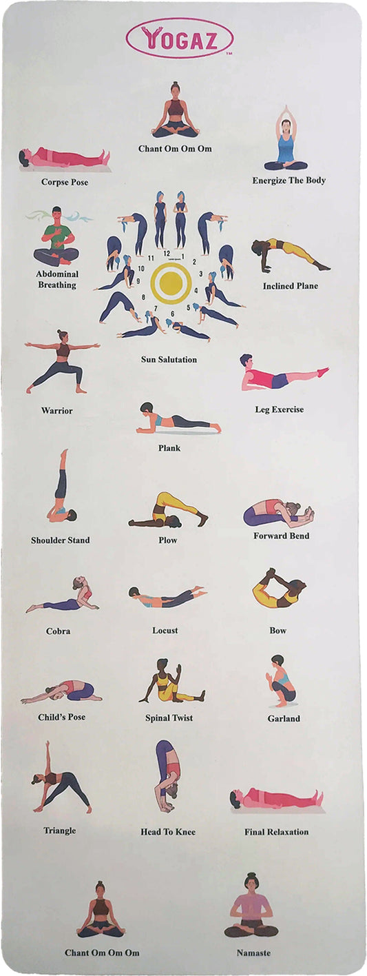 Yoga Mat: 3D Suede Texture, Self-Teaching, Internet Connectivity, Learn Yoga at Home - YOGAZ