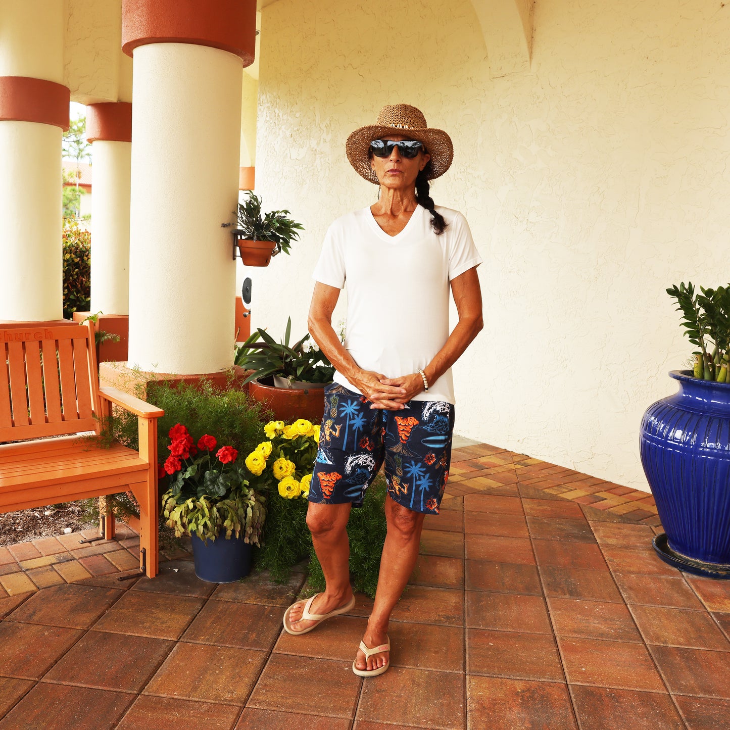 White Eco-Friendly Modal UV Protectant V-Neck T-Shirts - YOGAZ