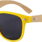 Yogaz Yellow Rimmed Bamboo Sunglasses