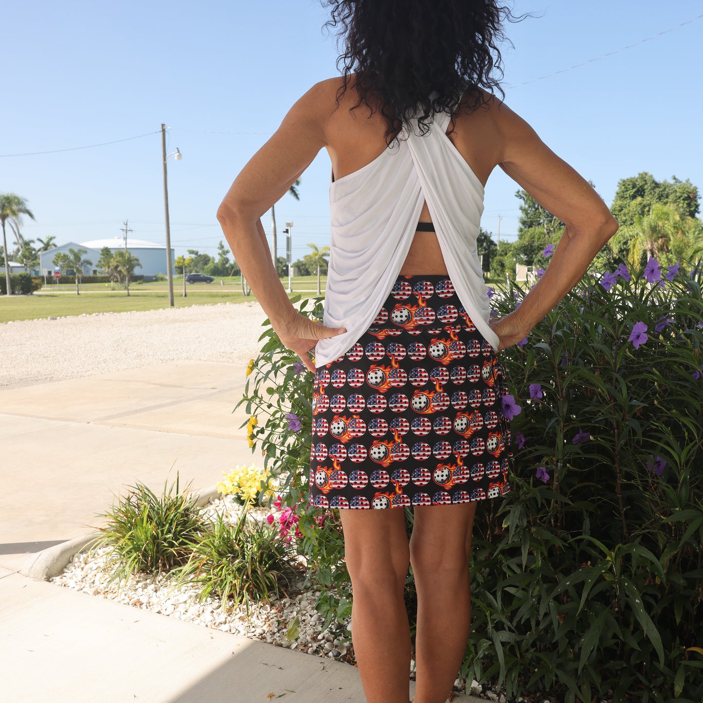 Skort Red, White & Blue USA - YOGAZ