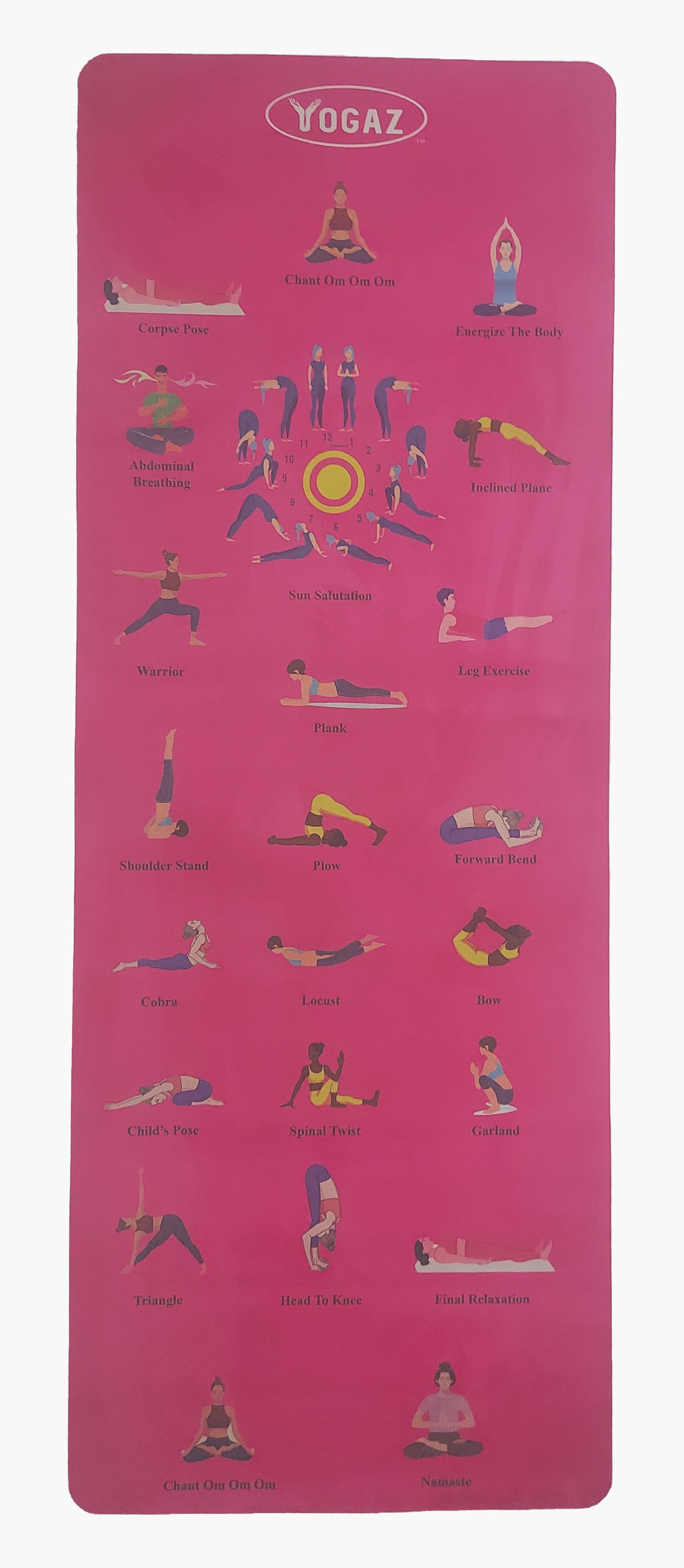 Yoga at Home 3D Suede Texture Self-Teaching Yoga Mat - Learn with Founder of YOGAZ Barbara - YOGAZ