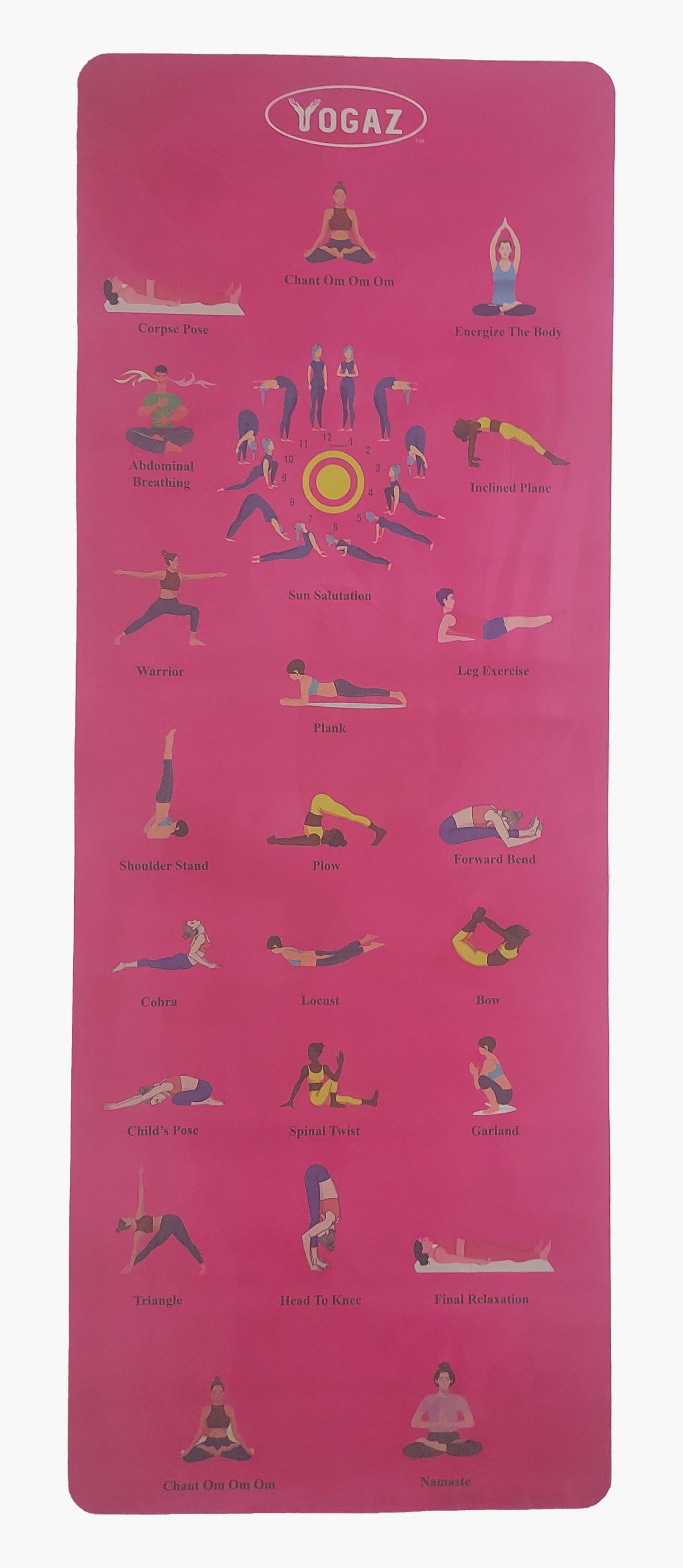Yoga Mat: 3D Suede Texture, Self-Teaching, Internet Connectivity, Learn Yoga at Home - YOGAZ