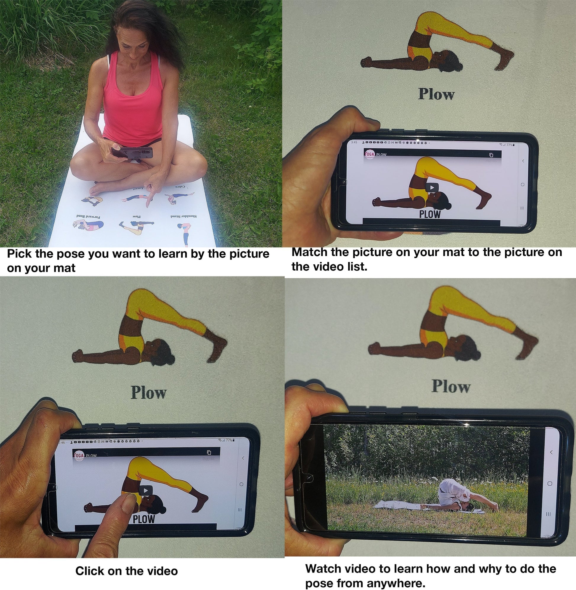 Yoga at Home 3D Suede Texture Self-Teaching Yoga Mat - Learn with Founder of YOGAZ Barbara - YOGAZ